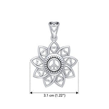 The Flower of Unity Sterling Silver Pendant TPD5132